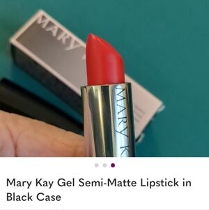 Mary Kay Gel Semi-Matte Lipstick in Black Case